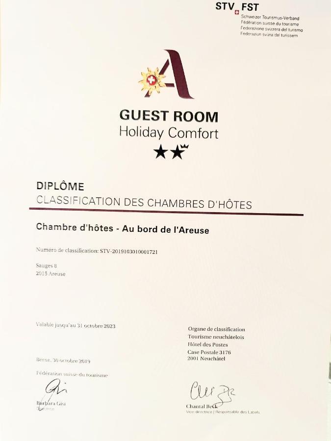 Chambre Aux Bord De L'Areuse Екстериор снимка